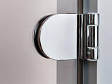 Скляні двері для хамама GREUS прозора бронза 70/200 посилена (3 петлі) алюміній, фото 3