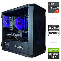 Сборка под заказ: игровой ПК Logic Concept Portos ARGB Mini Black Tower NEW / AMD Ryzen 5 3600 NEW (6 (12)