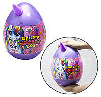 Toy Egg - a box in the form of an egg with a surprise - a set for creativity, games and development, Unicorn