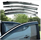 Вітровики DODGE JOURNEY 2010-2024 р.в. З хромом молдингом "TopVisor" дефлектори вікон, фото 3