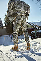 Военные штаны мужские, армейские тактические брюки, утепленные на флисе, Terra Hot для ЗСУ Белый Пиксель, 4XL