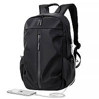 Рюкзак городской 3030 для ноутбука 16" с USB разъемом 20-35 л Black