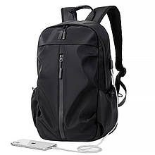 Рюкзак міський 3030 для ноутбука 16" з USB роз'ємом 20-35 л Black