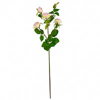 Роза "Мирабель", цвет кремово-розовый, 56см. пластик, ткань, (9023-045)