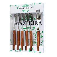Набор вилок столовых Mazhura Wood Walnut MZ-505658 6 шт h