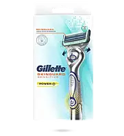 Станок для бритья мужской Gillette Skinguard Sensitive Power с батарейкой и 1 сменным картриджем