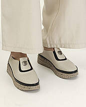 Сліпони перфоровані Guero 197106 37 світло-бежеві шкіра 36, фото 2