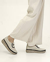 Сліпони перфоровані Guero 197106 37 світло-бежеві шкіра 36, фото 3