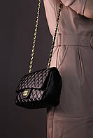 Chanel 26 black 26x16x9 женские сумочки и клатчи хорошее качество