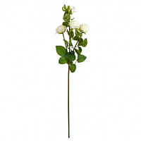 Роза "Габриэль", цвет белый, 63см. пластик, ткань, (9023-042)