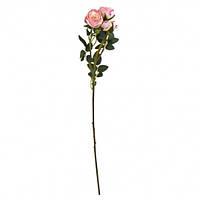 Роза "Мадмуазель", цвет розовый, 56см. пластик, ткань, (9023-008)