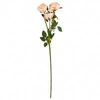 Роза "Мадмуазель", цвет кремово-розовый, 56см. пластик, ткань, (9023-010)