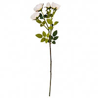 Роза "Мадмуазель", цвет бело-розовый, 56см. пластик, ткань, (9023-009)