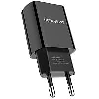 СЗУ / USB зарядка - блок питания Borofone BA20A, 5V, 2.1A, Черный