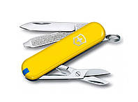 Складной швейцарский нож Victorinox Vx06223.8G.2 Classic SD Ukraine 7 функций 58 мм желто-синий