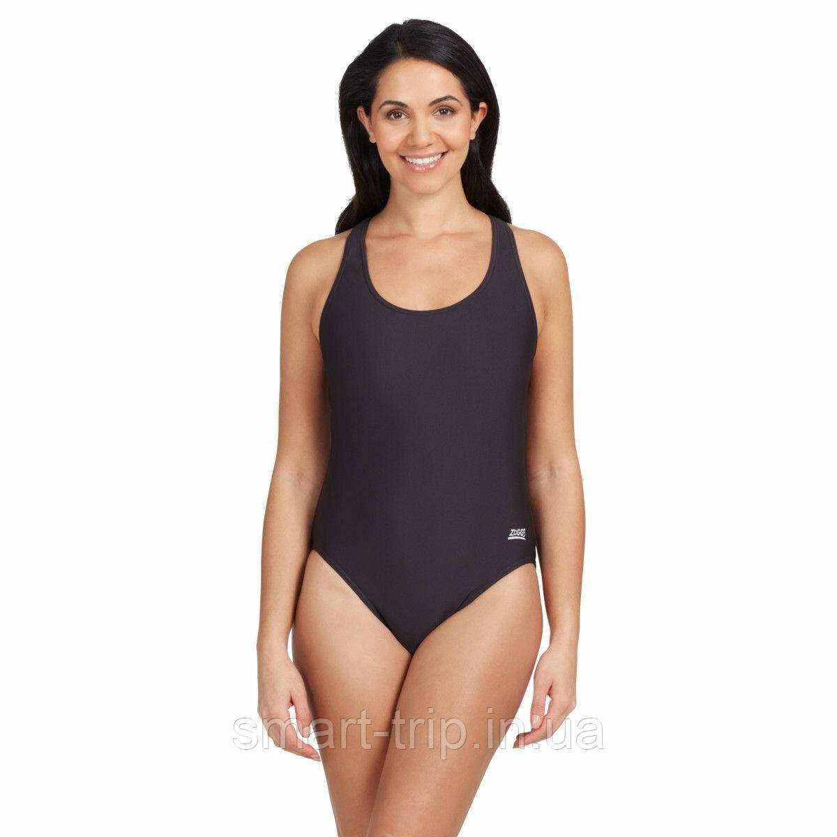 Купальник для басейну Zoggs Cottesloe Flyback чорний жіночий 50