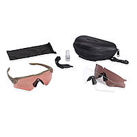 Окуляри балістичні Oakley® SI Ballistic M Frame® Alpha (Terrain Tan; Prizm TR45/Prizm TR22/Clear) Prizm TR45/Prizm TR22/Clear