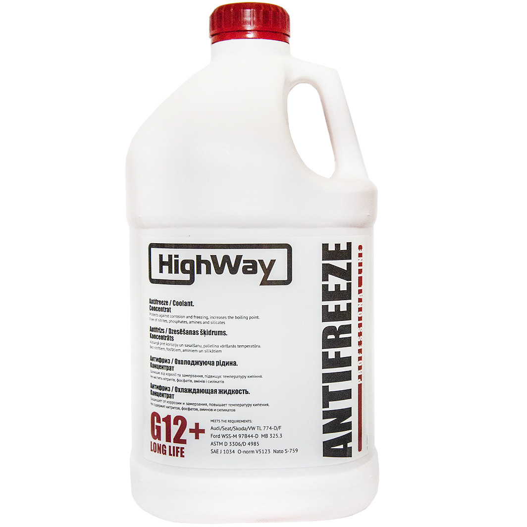 HighWay Long Life G12+ червоний -80 °C, 3,78 л (701492) концентрат антифризу, фото 1