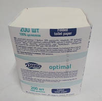 Туалетний папір листовий V- складання 2-шар цел(210 115мм)16 г/м 200 л. ДивоБізнес Optimal(40 пачящ)