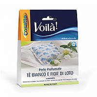 Натуральне саше Cossato Італія Білий чай і квітка лотоса 3шт / Білий кіт/ виробництва Італії Cosatto