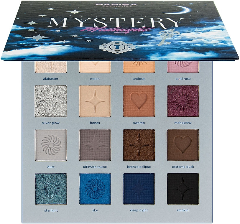 Палетка тіней для повік Parisa Cosmetics Mystery Midnight 16 відтінків №5 М E-716, 25g