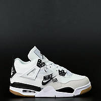 Кроссовки Nike SB Air Jordan Retro 4 (білі) .Хит!