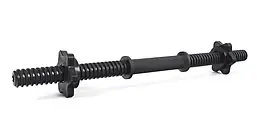 Гриф гантельний 45 см Ø 30 мм прямий металевий пластик для гантелей R_2258