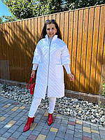 Пальто жіноче весняне стьобана плащівка на синтепоні 100 великі розміри РІ-4949