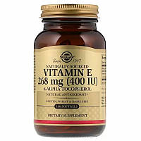 Витамин E Solgar Natural Vitamin E 400 IU Pure d-Alpha Tocopherol 100 Softgels DR, код: 7707565