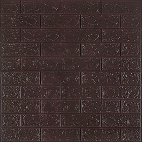 3д панелі самоклейка під цеглу, самоклеючі 3D панелі на стіну 700x770x3 мм, Кава (018-3)