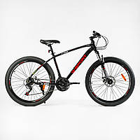 Спортивний алюмінієвий велосипед CORSO «G-SPORT» 26 дюймів G-26124, рама 13д, 21 швидкість / синій