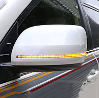 Крышки зеркал (с LED повторителем, стиль 2020) Белый цвет Toyota Land Cruiser Prado 150 Avtoteam