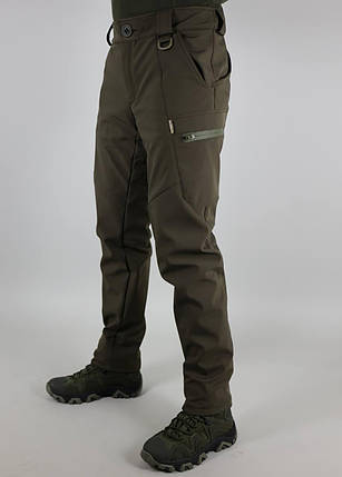 Штани тактичні ULTIMATUM Soft Shell Олива,Військові демісезонні однотонні штани SoftShell, фото 2