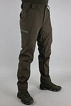 Штани тактичні ULTIMATUM Soft Shell Олива,Військові демісезонні однотонні штани SoftShell, фото 3