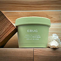 Грязевая очищающая маска с зеленым чаем Ebug, 100г.