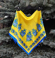 Платок шелковый желтый вышиванка патриотический Украина 28