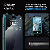 Захисне скло Spigen для iPhone 15 Pro Max - EZ FIT GLAS.tR (2 шт), Clear (AGL06872), фото 3