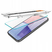 Захисне скло Spigen для iPhone 15 - EZ FIT GLAS.tR (2 шт), Clear (AGL06903), фото 4
