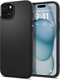 Чохол Spigen для iPhone 15 - Liquid Air, Matte Black (ACS06790)