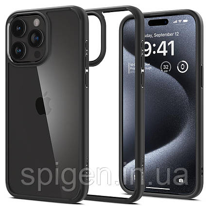 Чохол Spigen для iPhone 15 Pro - Ultra Hybrid, Matte Black (ACS06713), фото 1