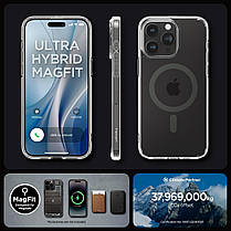 Чохол Spigen для iPhone 15 Pro - Ultra Hybrid MagSafe, Graphite (ACS06716), фото 3