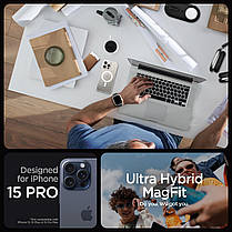 Чохол Spigen для iPhone 15 Pro - Ultra Hybrid MagSafe, White (ACS06715), фото 3