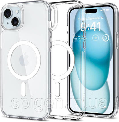 Чохол Spigen для iPhone 15 - Ultra Hybrid MagSafe, White (ACS06802), фото 1