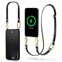 Чохол Spigen для iPhone 15 Pro Max - Cyrill Classic Charm Mag, з ремінцем, Black (ACS06636), фото 4