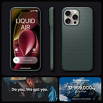 Чохол Spigen для iPhone 15 Pro Max - Liquid Air, Abyss Green (ACS06564), фото 5