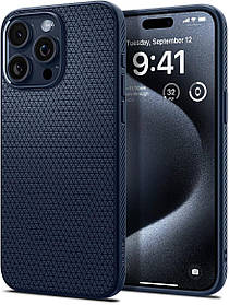 Чохол Spigen для iPhone 15 Pro Max - Liquid Air, Navy Blue (ACS06563)