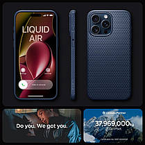 Чохол Spigen для iPhone 15 Pro - Liquid Air, Navy Blue (ACS06705), фото 3