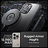 Чохол Spigen для iPhone 15 Pro Max - Rugged Armor MAG (сумісний з MagSafe), Matte Black (ACS06561), фото 6