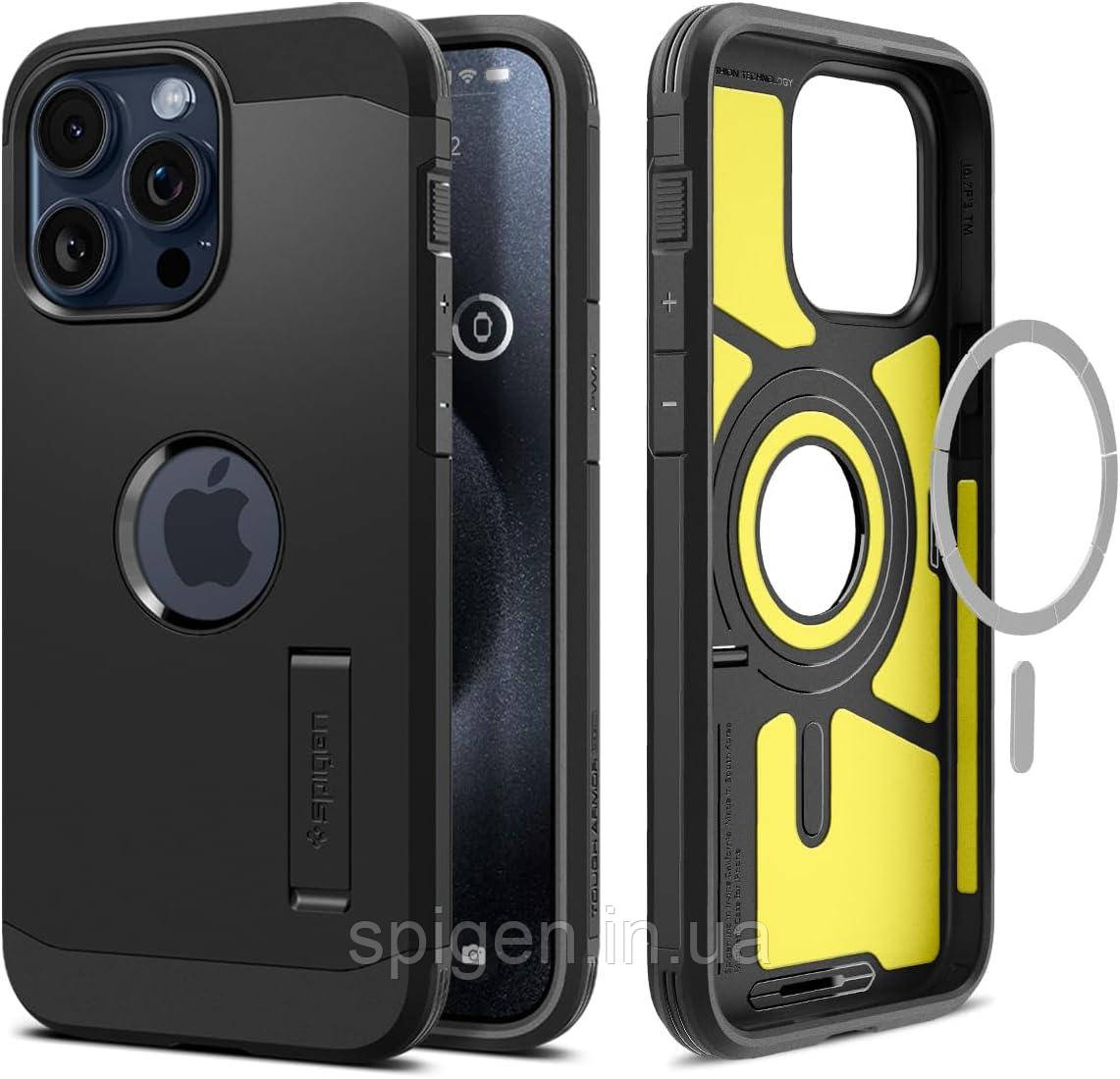 Чохол Spigen для iPhone 15 Pro - Tough Armor MAG (MagSafe), Black (ACS06733)