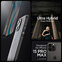 Чохол Spigen для iPhone 15 Pro Max - Ultra Hybrid Matte, Frost Black (ACS06568), фото 3